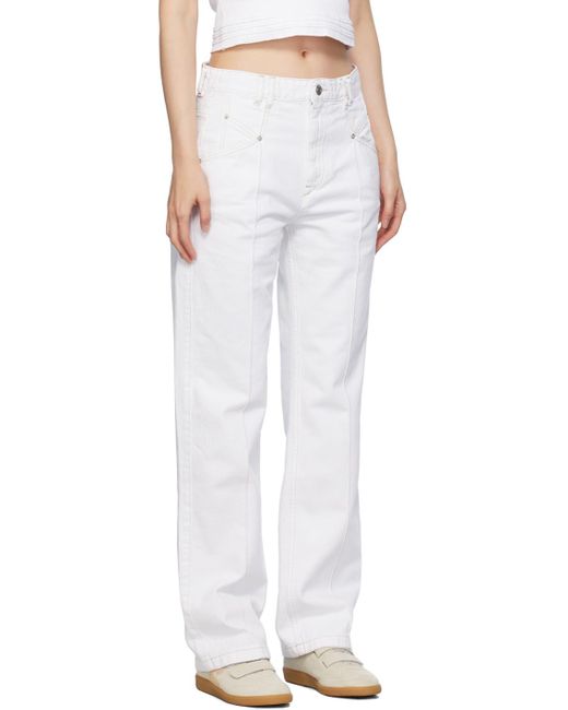 Isabel Marant White Nadege Jeans