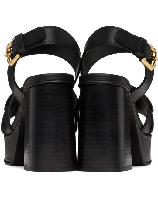 Sandales à talon bottier loys noires à plateforme See By Chloé en coloris Black