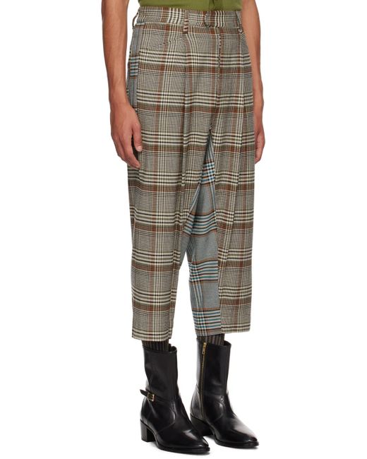 Vivienne Westwood Multicolor Beige & Brown Macca Trousers for men