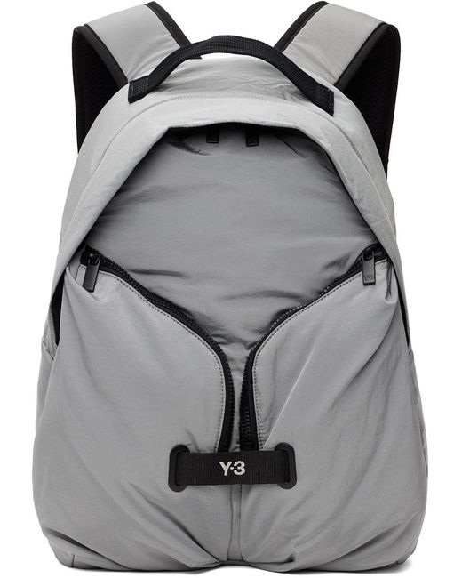 Y-3 Gray Tech Backpack for men