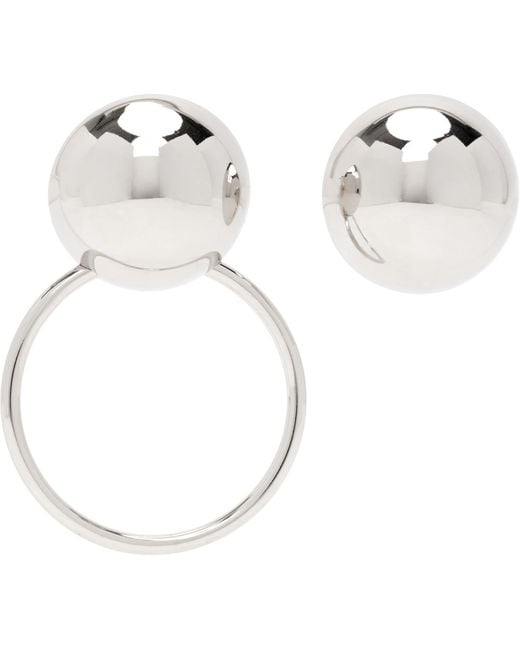 Justine Clenquet White Edie Earrings