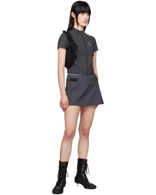 Hyein Seo Black Zip Pin Shirt
