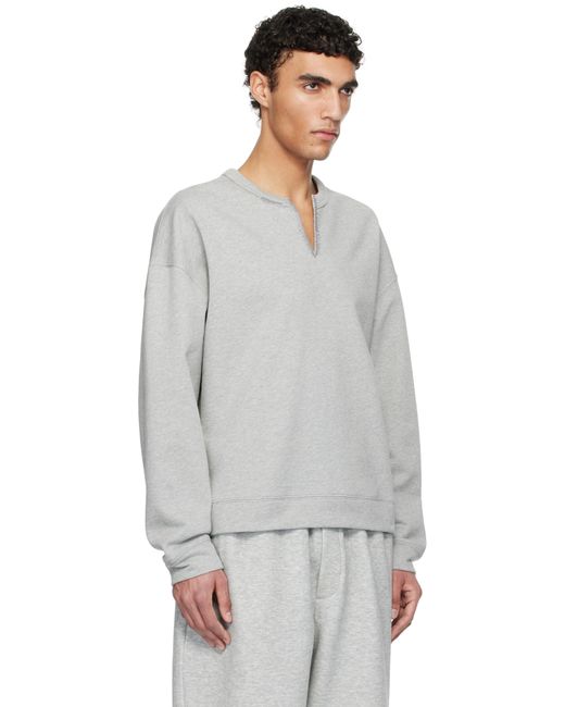 メンズ RECTO. グレー Rc Cut & Embroidery スウェットシャツ Gray