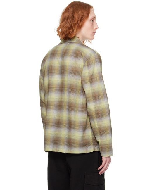 Our Legacy Multicolor Brown & Green Box Shirt for men