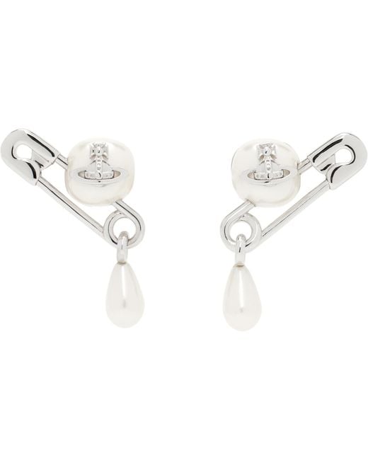 Vivienne Westwood Black Claude Small Stud Earrings