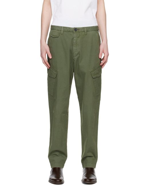 PS by Paul Smith Green Flap Pocket Cargo Pants for men
