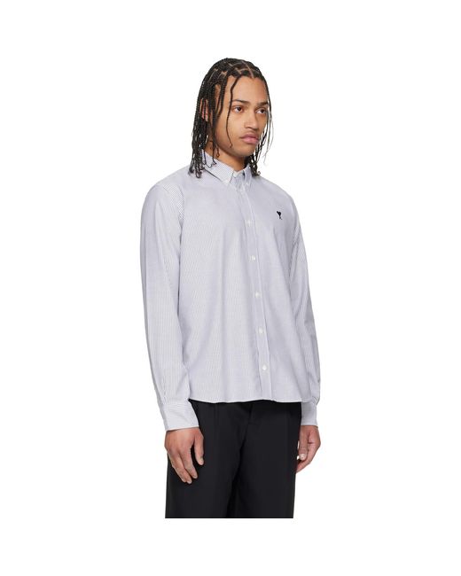 AMI Multicolor Cotton Ami De Coeur Oxford Shirt for men