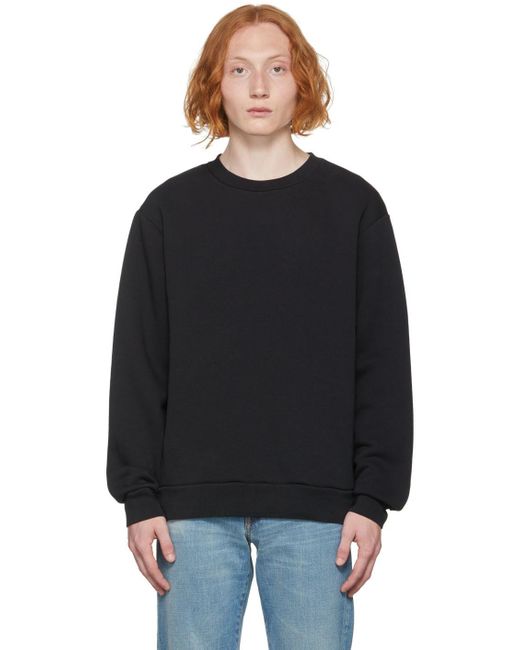 Acne Black Cotton Sweatshirt for men