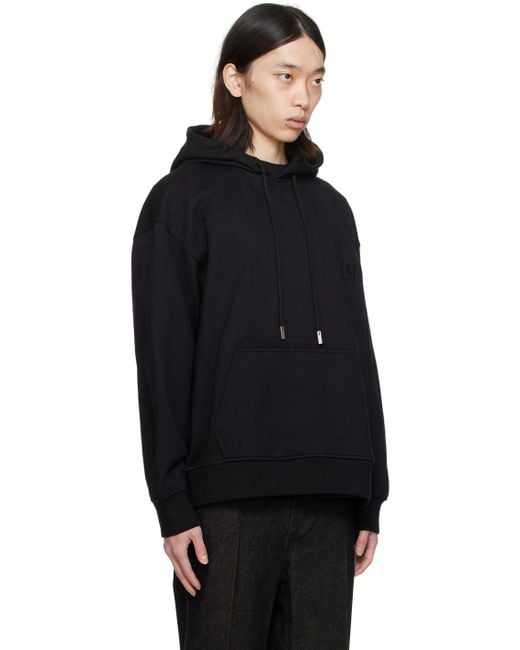 Wooyoungmi Black Graphic Hoodie for men