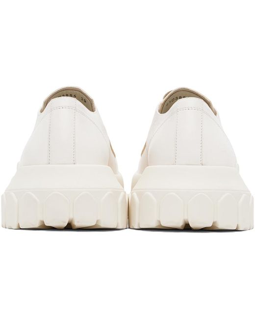 メンズ Rick Owens オフホワイト Bozo Tractor ダービー Black