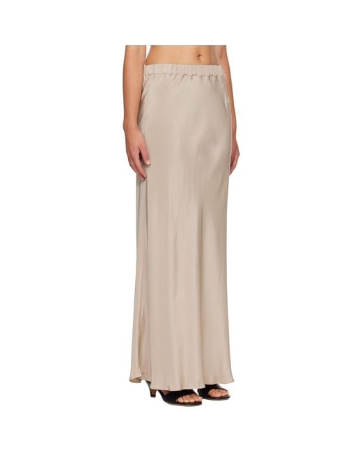 Max Mara Natural Taupe Sospiro Maxi Skirt