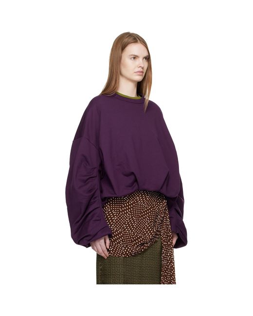 Pull Molletonné Drapé Mauve Dries Van Noten en coloris Purple
