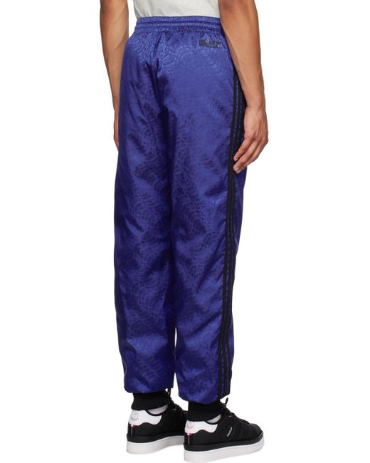 Moncler Genius Moncler X Adidas Originals Blue Down Trousers for men