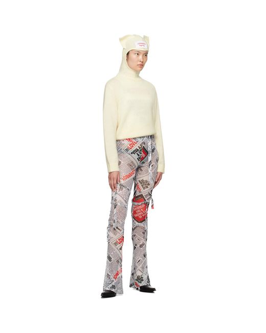 Charles Jeffrey Black Off- Ears Balaclava Sweater