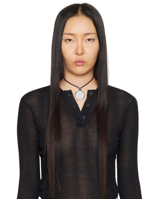 Grand collier fob noir à pendentif Sophie Buhai en coloris Black