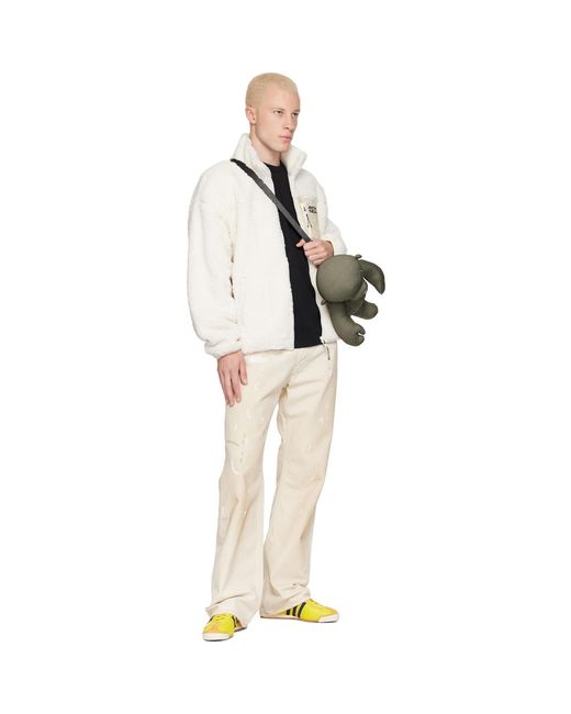 Aape By A Bathing Ape Green Khaki 'Aaper' Moonface Logo Bag for men