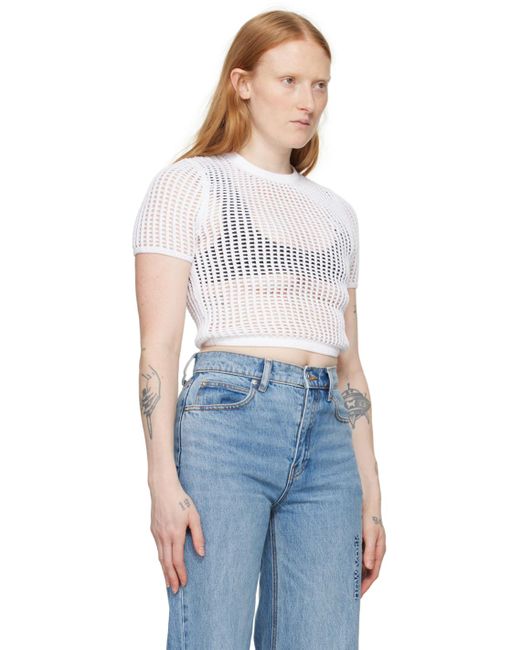 T By Alexander Wang Blue Cropped T-shirt