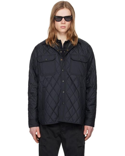 RRL Black Quilted Jacket for men