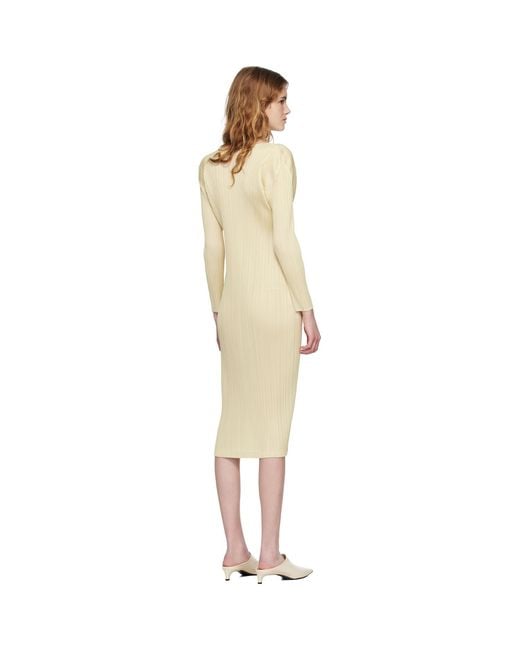 Pleats Please Issey Miyake Black Monthly Colors December Midi Dress