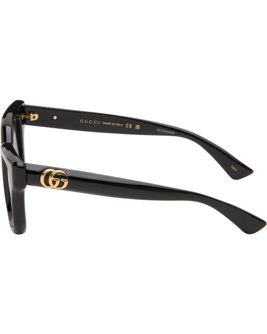 Gucci Black Round Frame Sunglasses