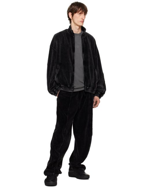 Pantalon de survêtement noir à logo gaufré Alexander Wang pour homme en coloris Black