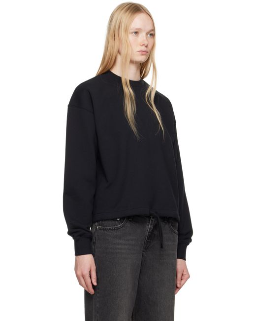Maison Kitsuné Black Baby Fox Patch Drawstring Comfort Sweatshirt