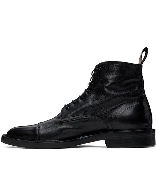 Paul Smith Black Leather Newland Boots for men
