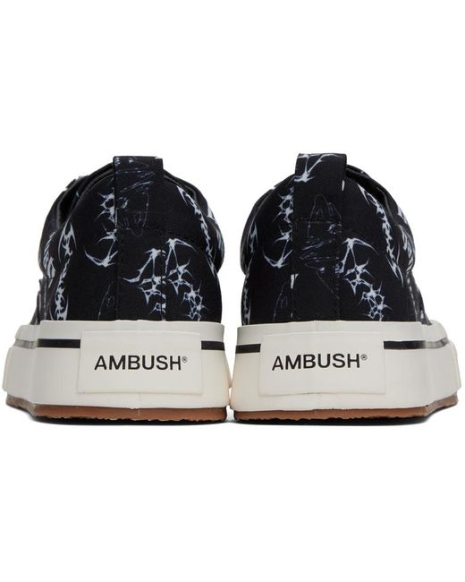 Ambush Black & White Vulcanized Sneakers for men