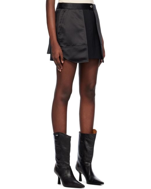 Helmut Lang Inside-out ミニスカート Black