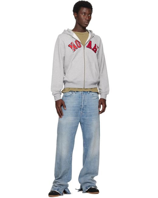 Noah Arch Appliqué Zip-Up Hoodie in Black for Men | Lyst UK