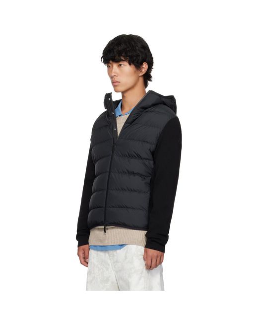 Moncler Black Paneled Down Jacket for men