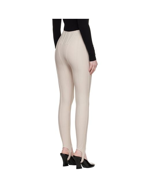 Mugler Black Corseted Leggings