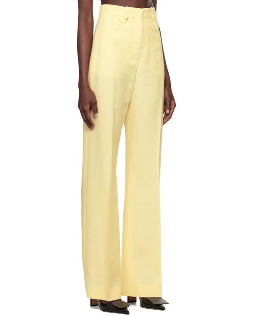 Pantalon 'le pantalon sauge' jaune Jacquemus en coloris Multicolor