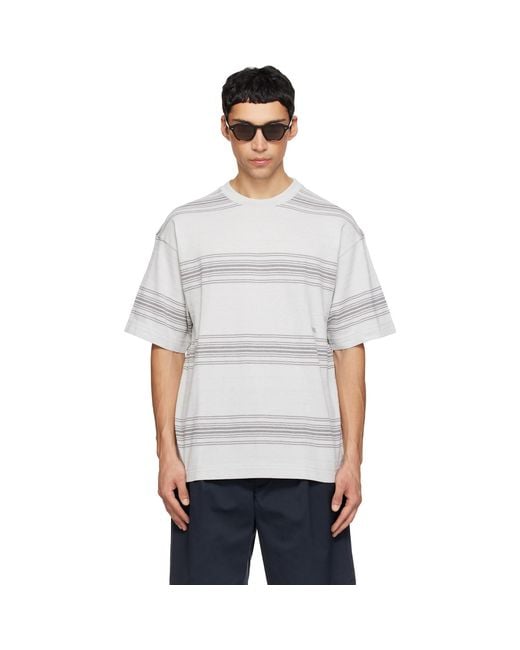 Nanamica White Stripe T-Shirt for men