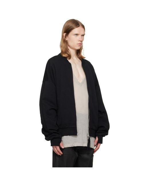 Thom Krom Black Msj 705 Bomber Jacket for men