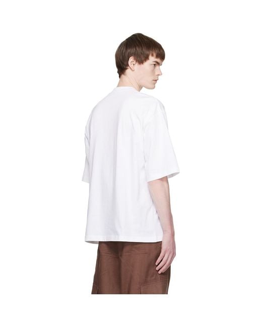 Marni White Flocked Animal Alphabet Logo' T-Shirt for men