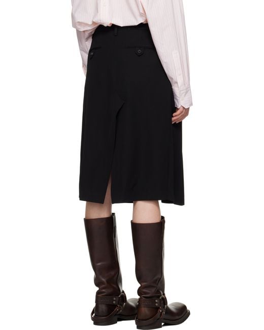 Acne ブラック Suit ビスコース ミディアムスカート Black