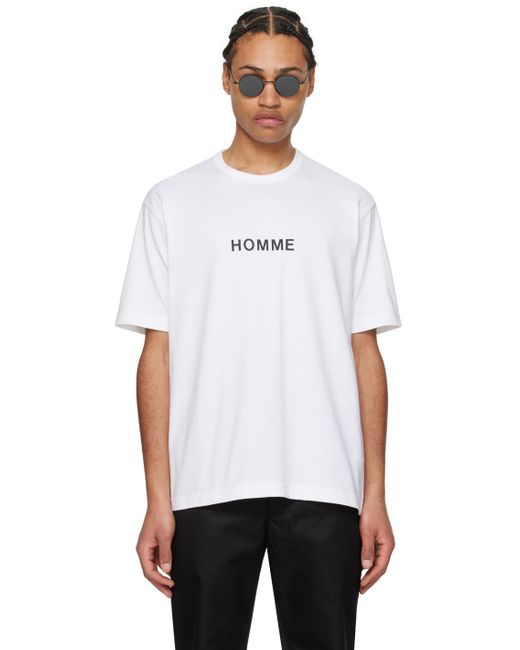 Comme des Garçons White Printed T-shirt for men