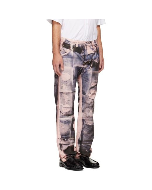 Acne Multicolor Trompe-L'Oeil 1996M Jeans for men