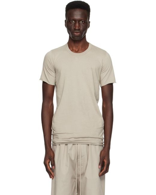 Rick Owens Black Off-white Basic T-shirt for men