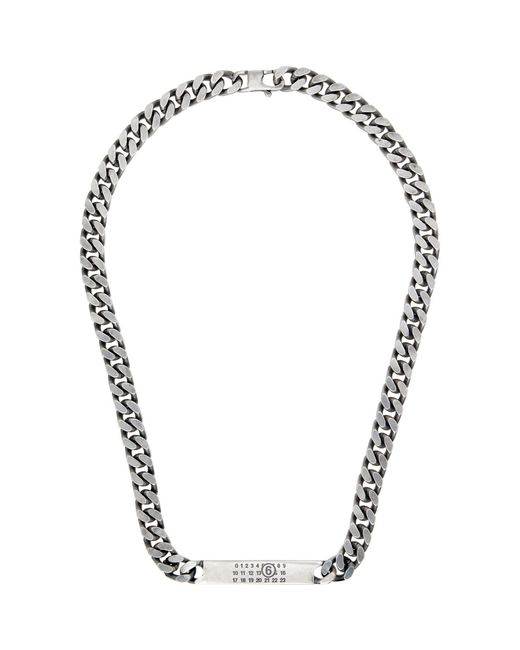 MM6 by Maison Margiela Black Classic Chain Necklace for men