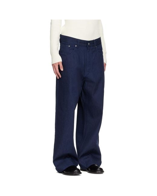 sunflower Blue Super Wide Cinch Jeans for men