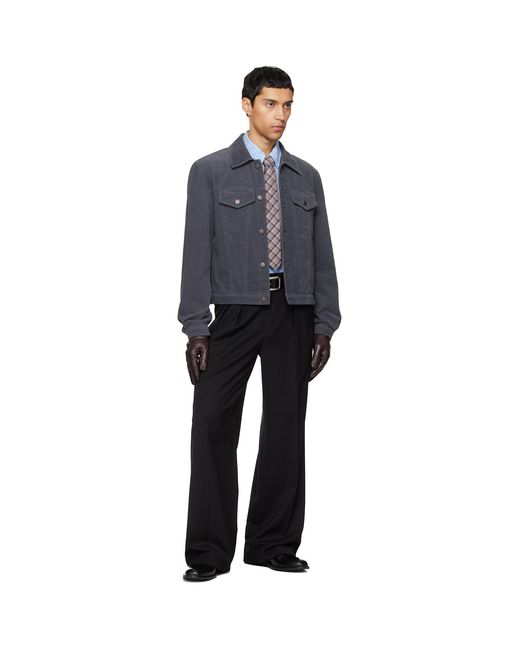 TONYWACK Blue Washed Corduroy Type-3 Trucker Jacket for men