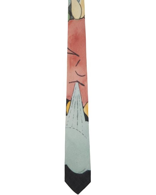 Our Legacy Black Printed Tie