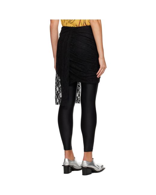 Pushbutton Black Layered Skirt