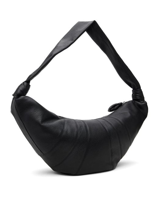 Lemaire Black Large Croissant Bag for men