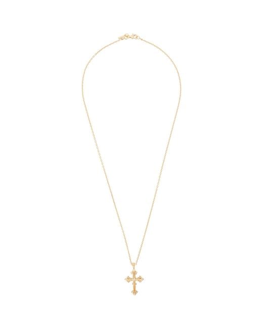 Emanuele Bicocchi Metallic Small Avelli Cross Necklace for men