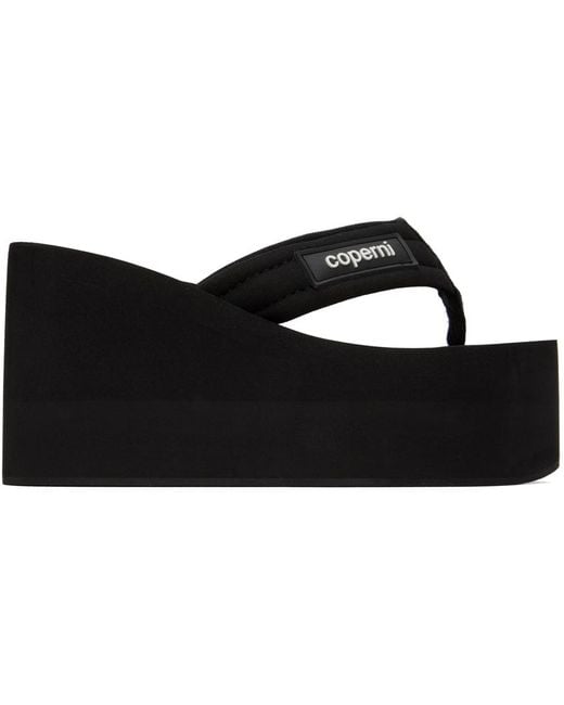Coperni Black Wedge Sandals