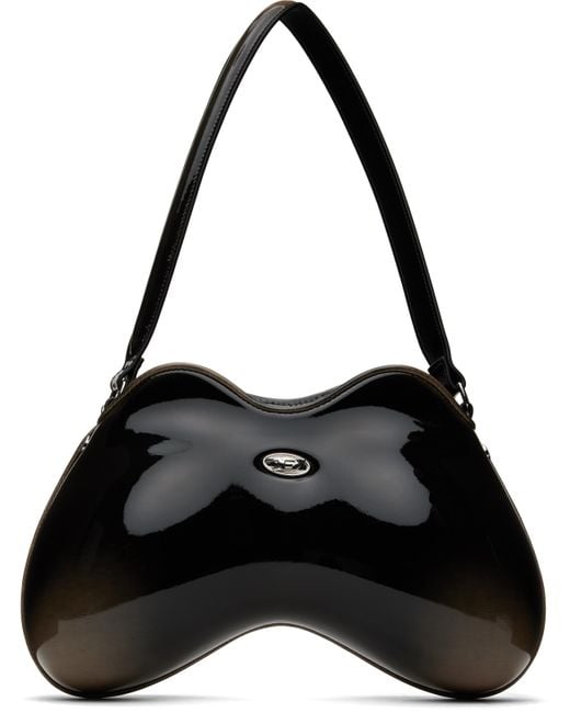 メンズ DIESEL ブラック Double-D ショルダーバッグ Black