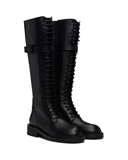 Ann Demeulemeester Black High Danny Tall Boots
